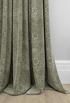 William Morris At Home Marigold Velvet, Sage - Made to Measure Curtains